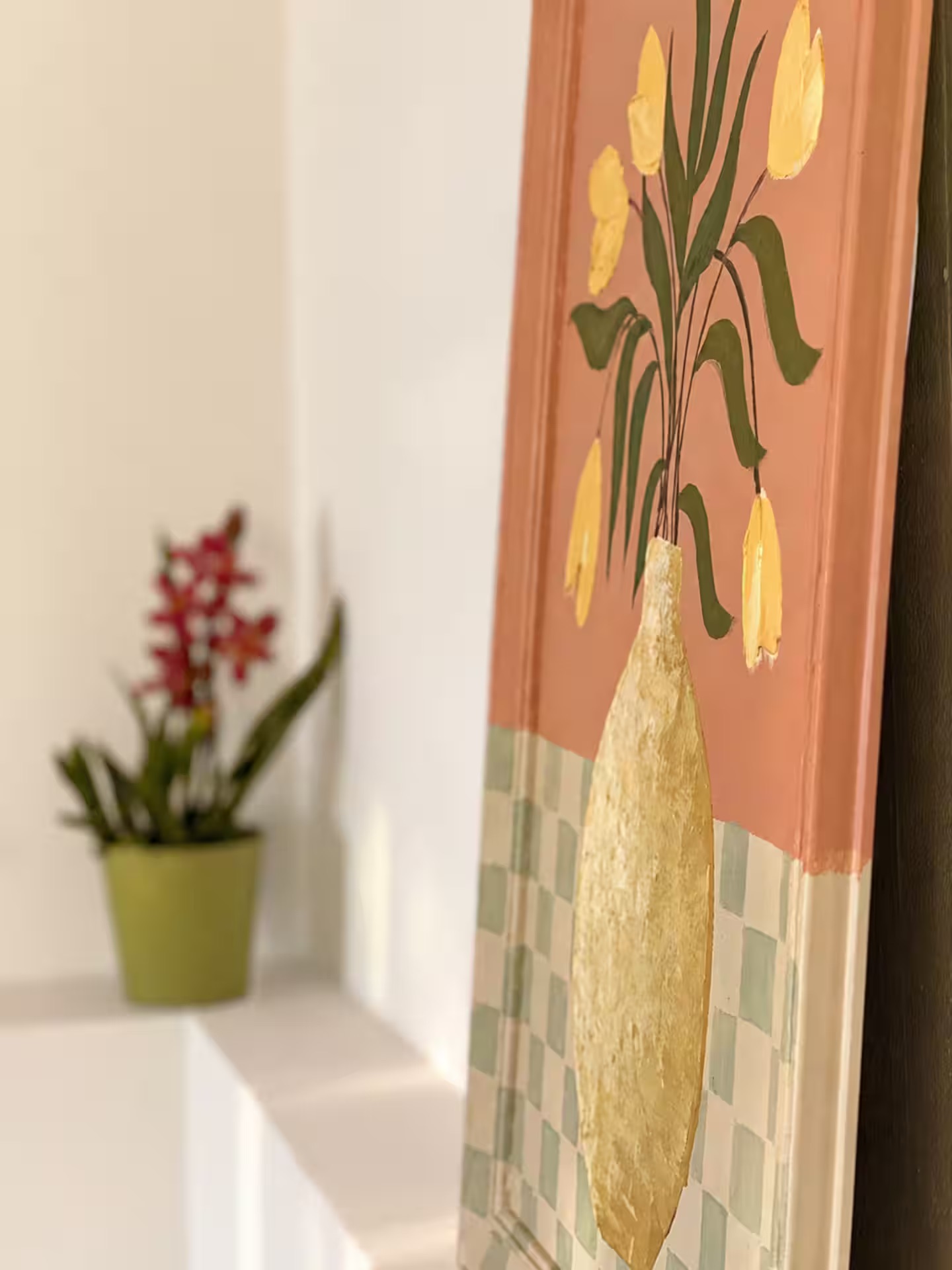 Détail décoratif floral de l'Appartement avec vue sur la vallée